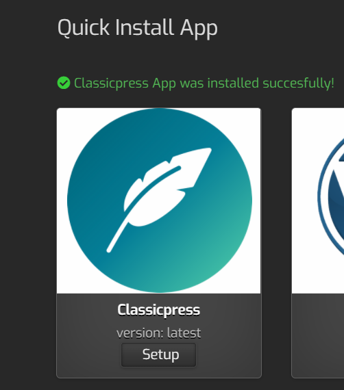 WEB-Hestia-Control-Panel Install-App-Classicpress