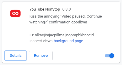 YouTube NonStop-Extensions