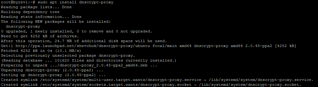 apt install dnscrypt-proxy